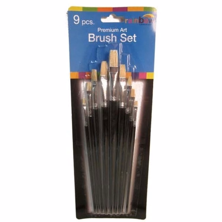 Oil Paint Brush Sets - 9 Pack