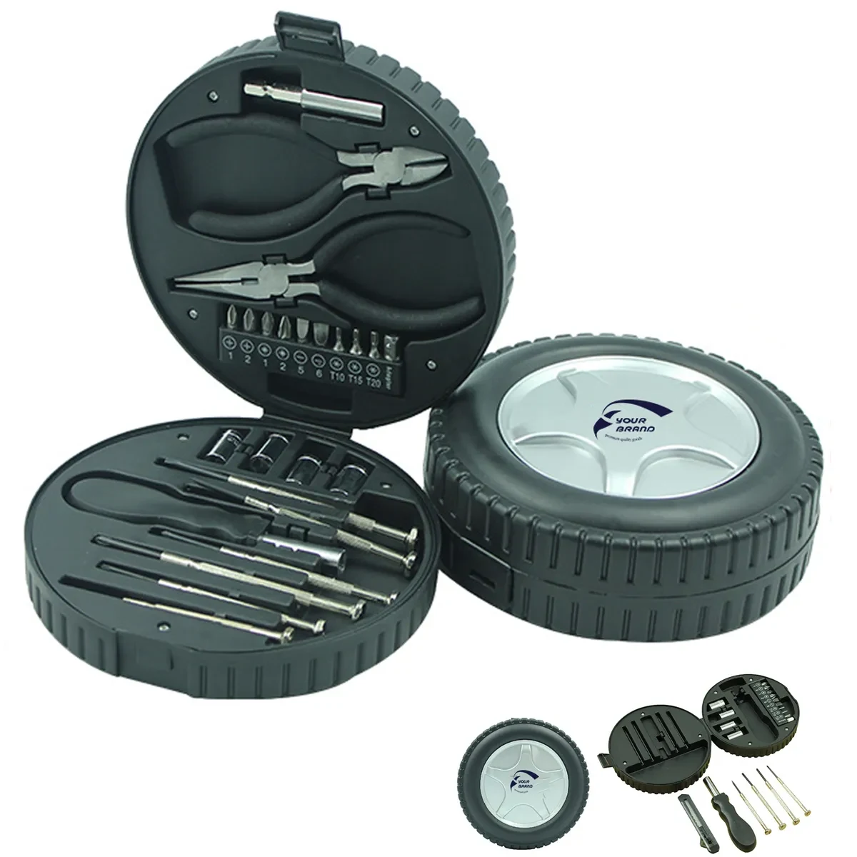 Portable Repairing Multifunction Tire Shaped Tool Set Kit 1