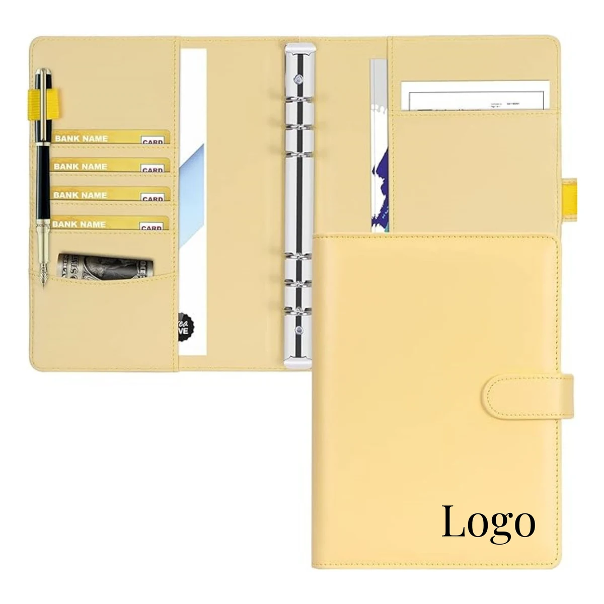 A6 160 Pages Loose Leaf Binder Cover With Magnetic Buckle Closure 1