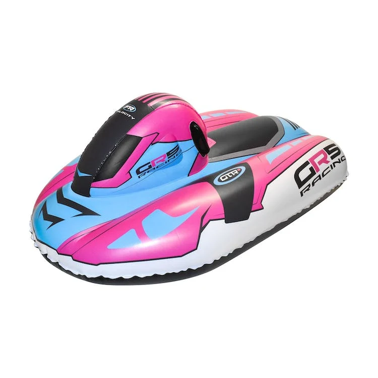 Inflatable Snowmobile Sleds - Pink/Teal 1