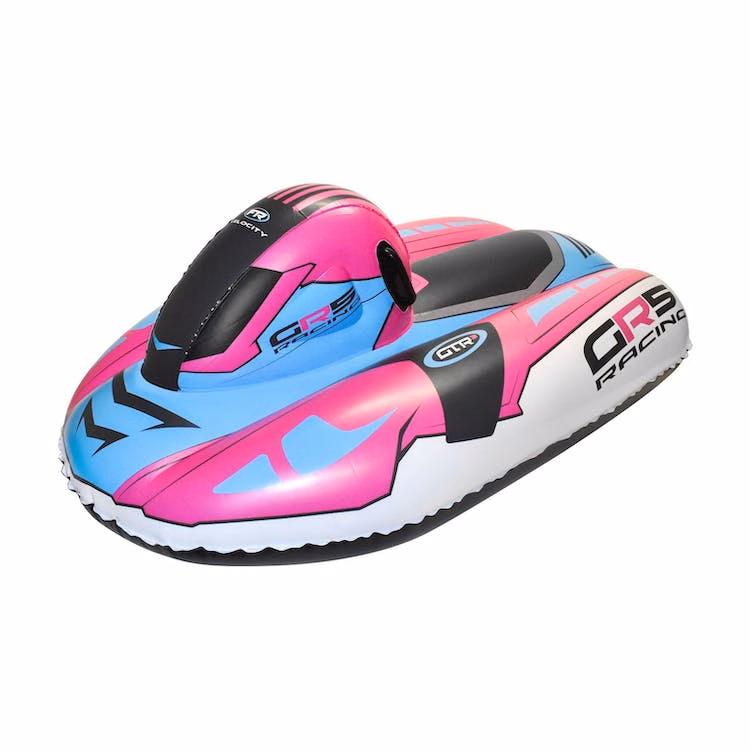 Inflatable Snowmobile Sleds - Pink/Teal