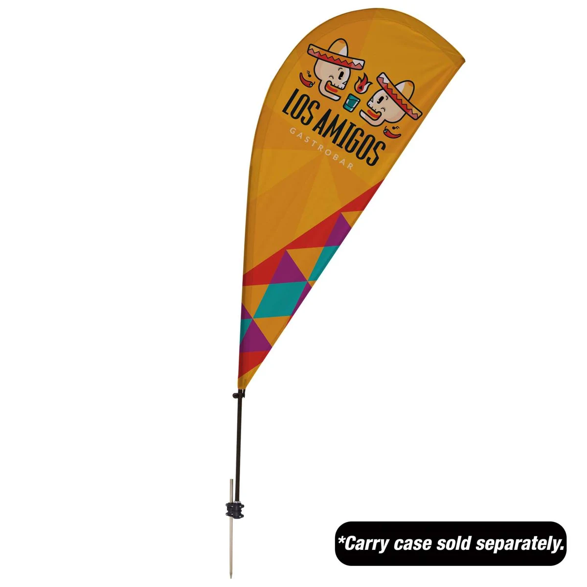 6.5' Value Teardrop Sail Sign Kit (Single-Sided with Value Spike) 1