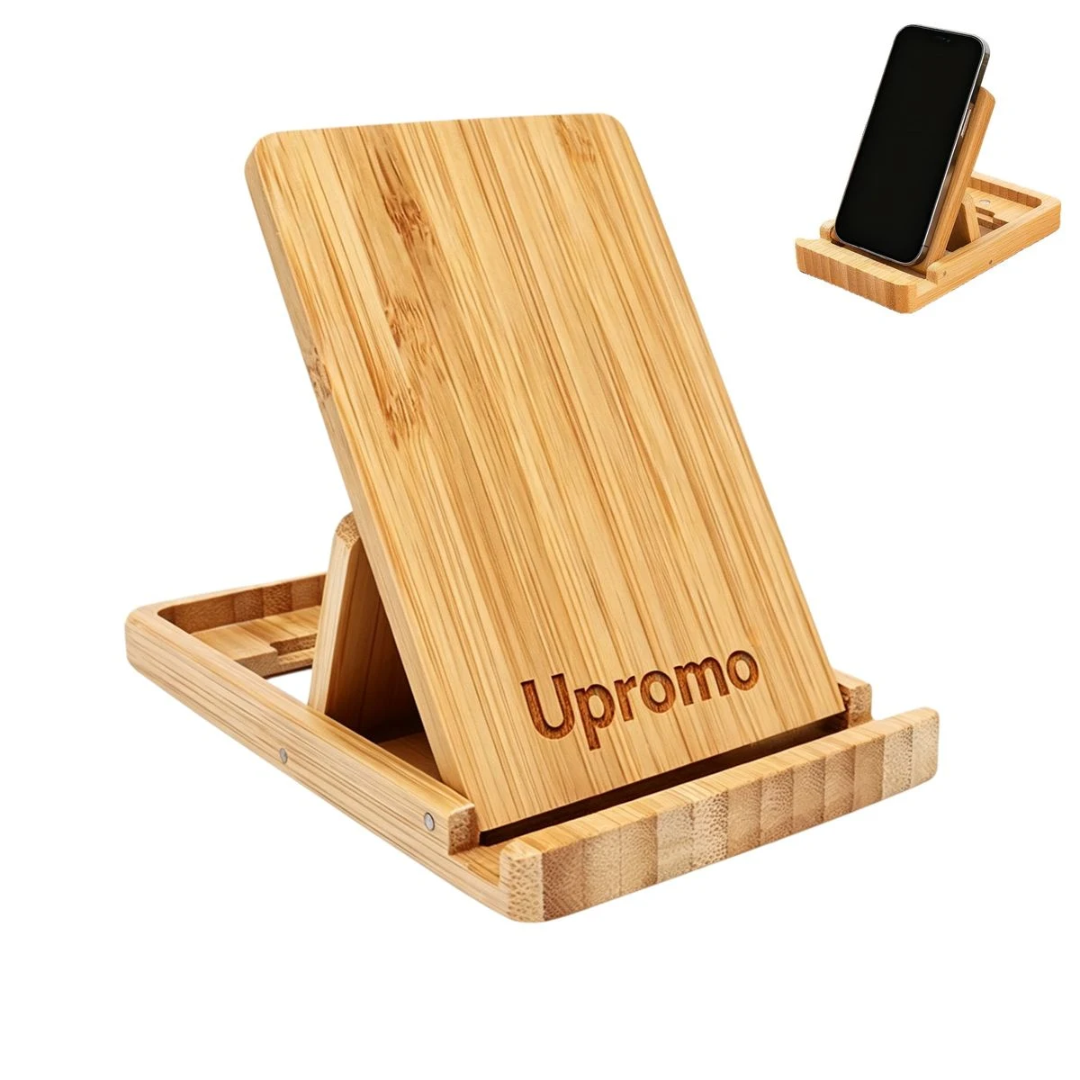 Adjustable Bamboo Tablet Phone Stand 1