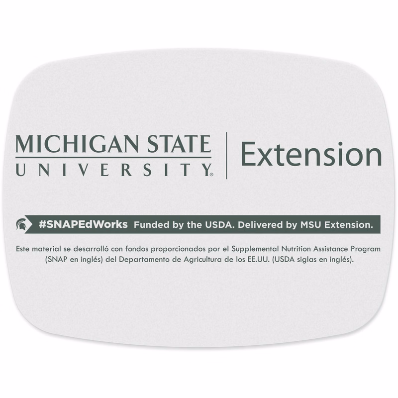 The Bar Buddy is a Flexible Cutting Board .030 clear plastic (5.75" x 7.5") Sub-Surface Spot Colour