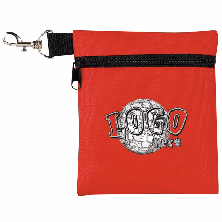 Golf Tee Pouch with Carabiner Clip