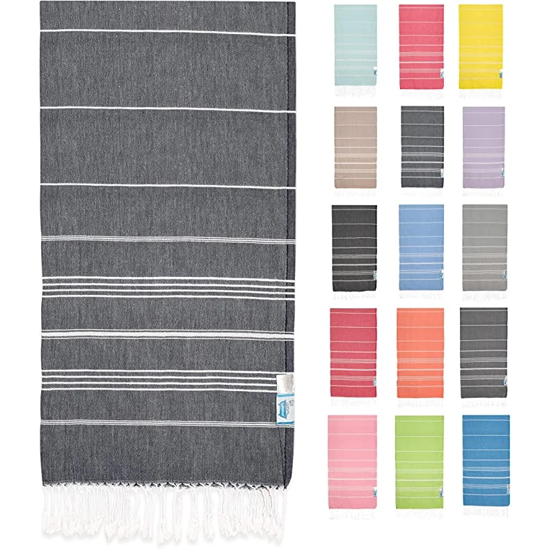 Sands Woven Striped Beach Towel 1