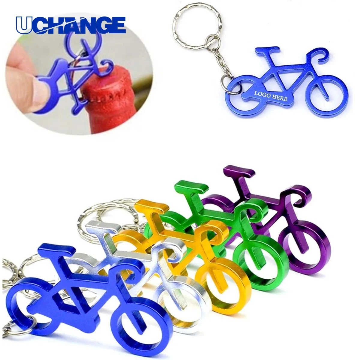 Bicycle Bottle Opener Keychain Cycling Theme Bar Accessory 1