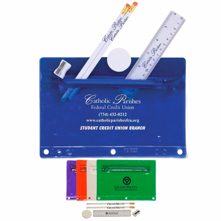 Translucent Deluxe School Kit-Imprinted Contents
