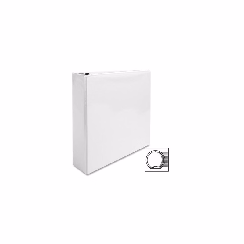 2" 3-Ring Binder - White 2 Inside Pockets View Cover