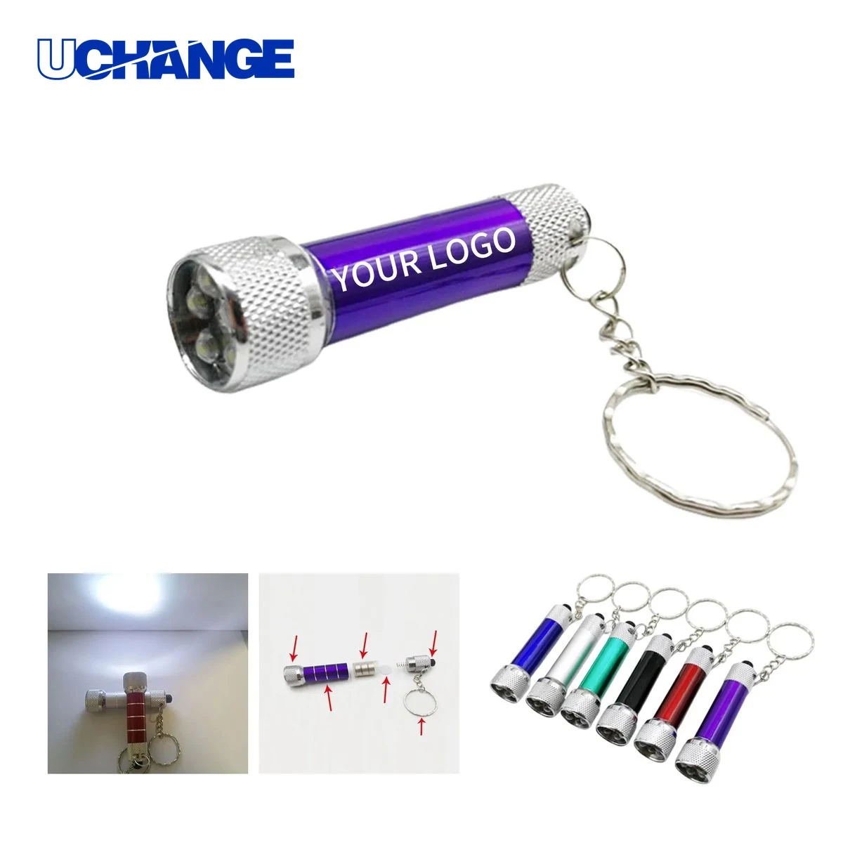 Portable Aluminum LED Keychain Flashlight Tool 1