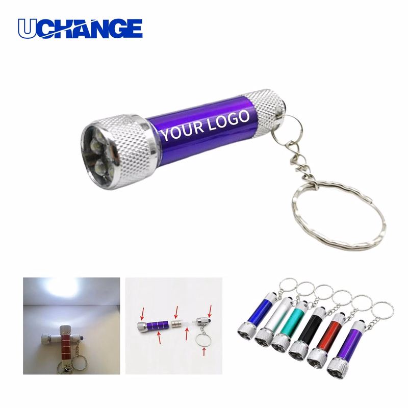 Portable Aluminum LED Keychain Flashlight Tool