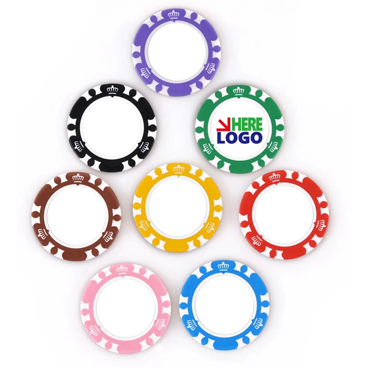 1.6" Portrait Premium Direct Print Poker Chips 1
