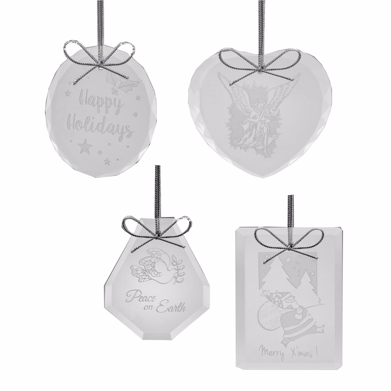 Starfire Clear Glass Ornaments