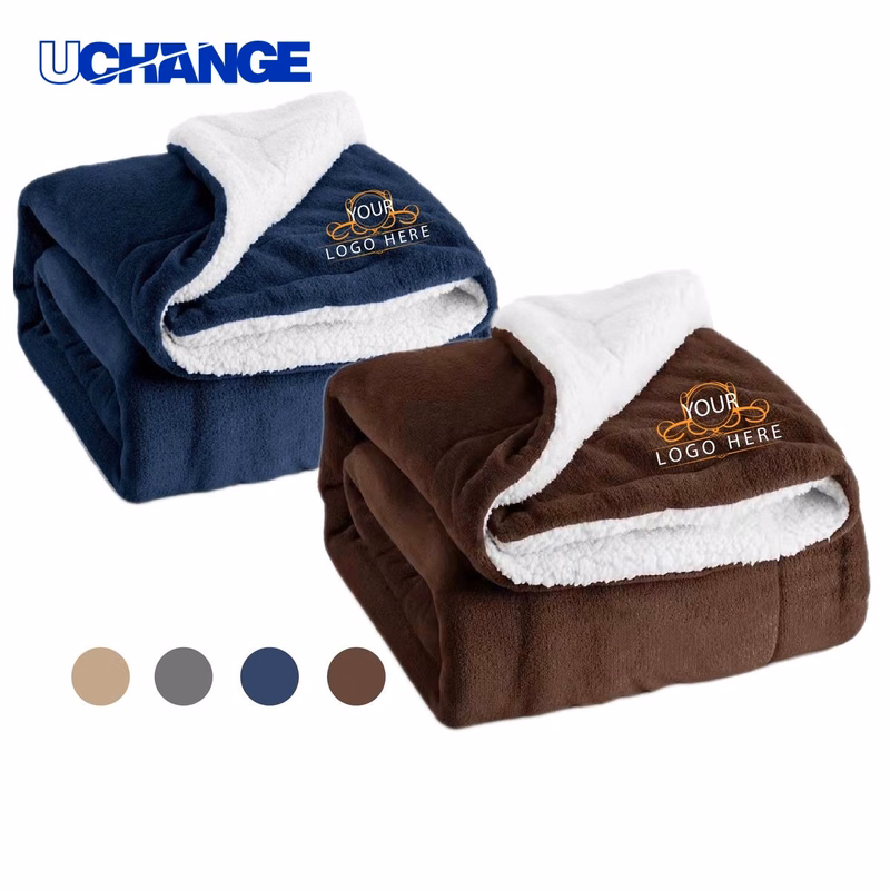 Embroidered Soft Blanket Throw