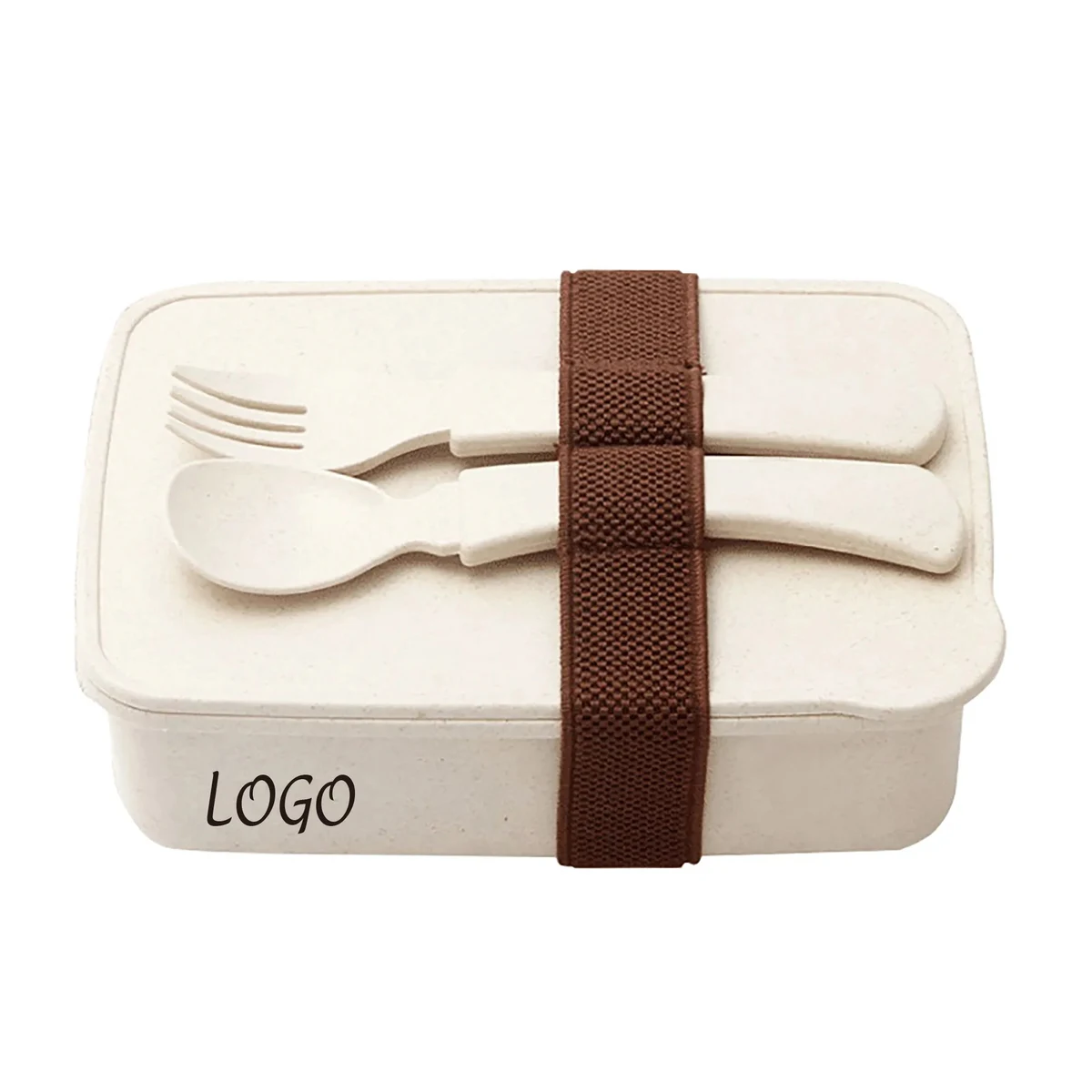 Bamboo Bento Box with Forks and Spoons 1