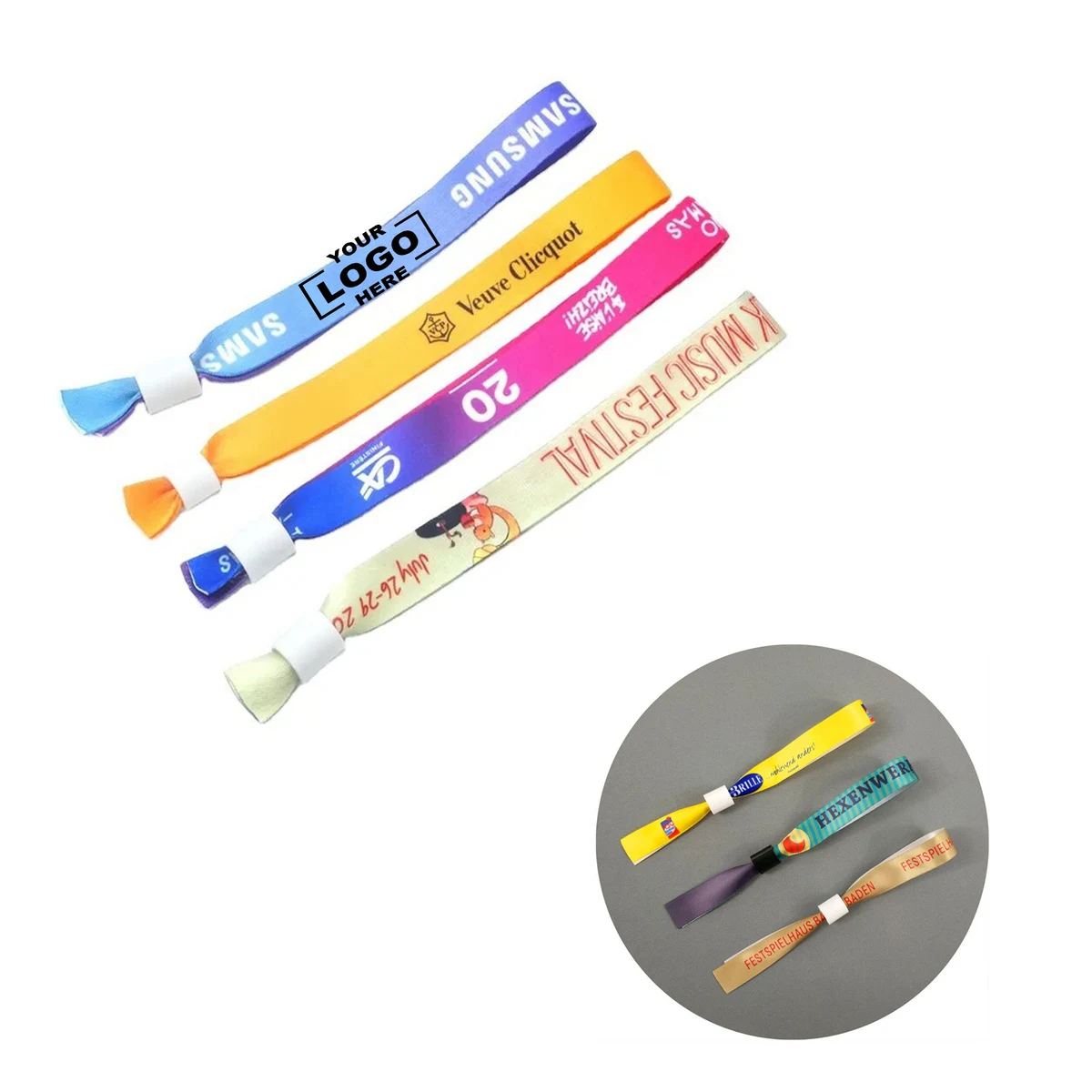 Full Color Dye Sublimation Fabric Wristband 1