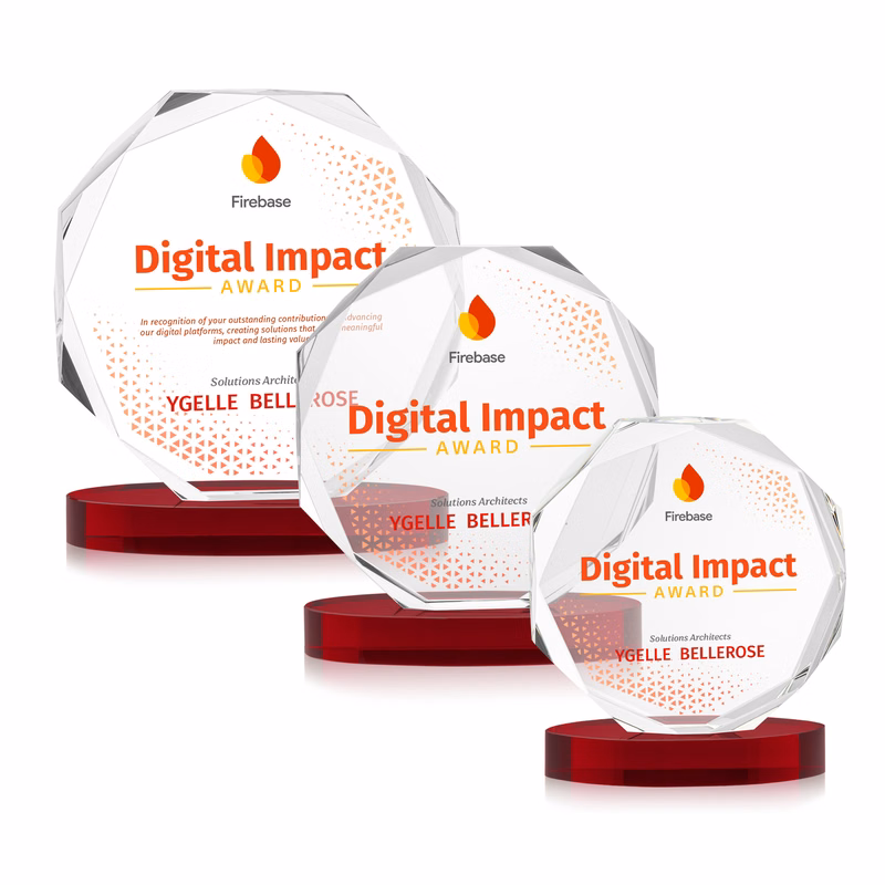 Acadian VividPrint™ Award on Alberton Base - Red