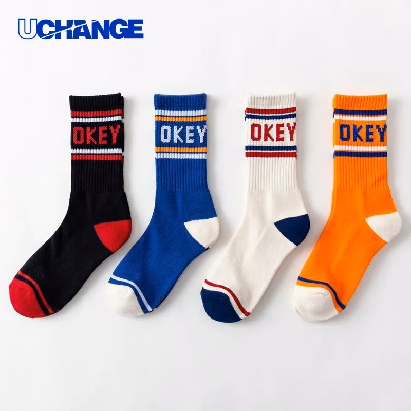 Cotton Athletic Sock with Compression Knit for Training