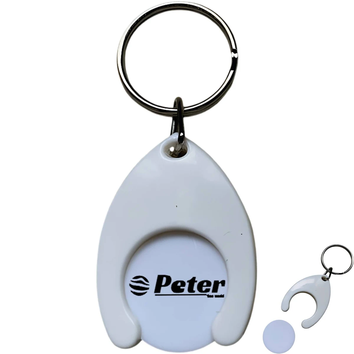 Raindrop Euro Coin Token Keychain 1