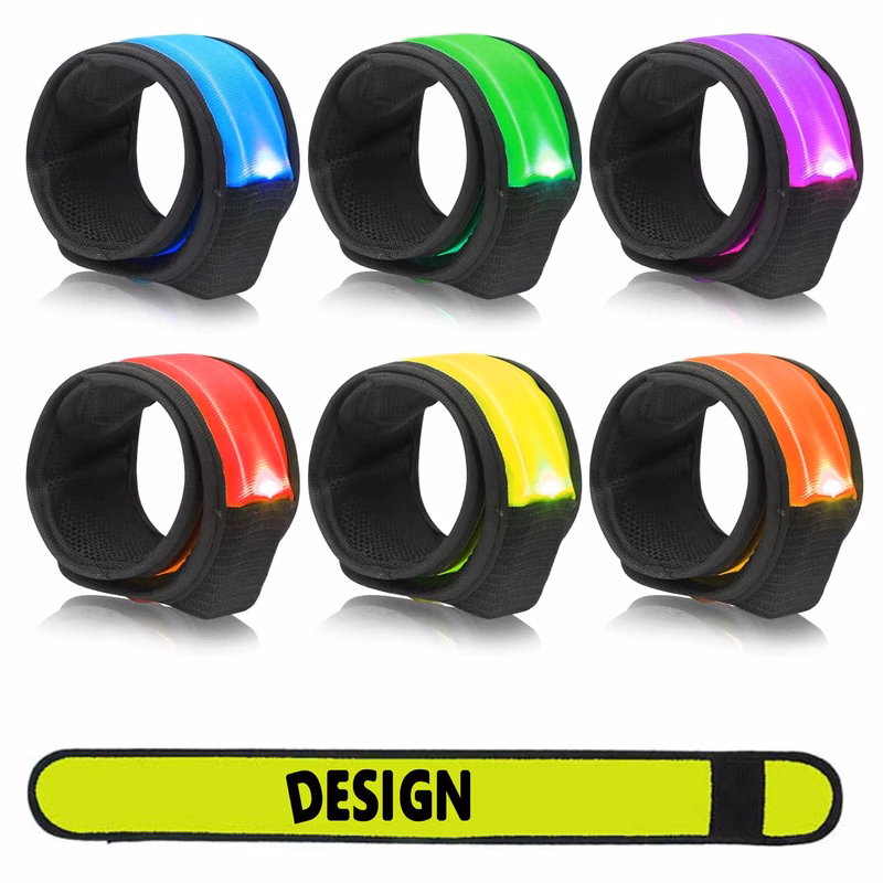 LED Glow Slap Bracelets MOQ 100PCS