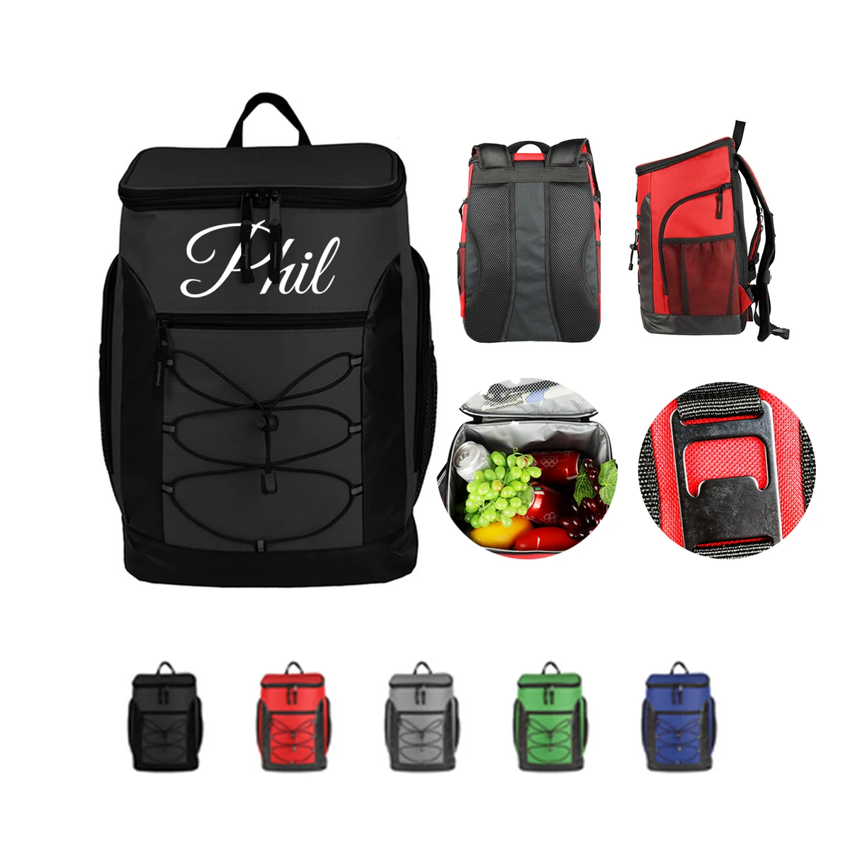 Insulated Cooler Backpack Leakproof Bag 1