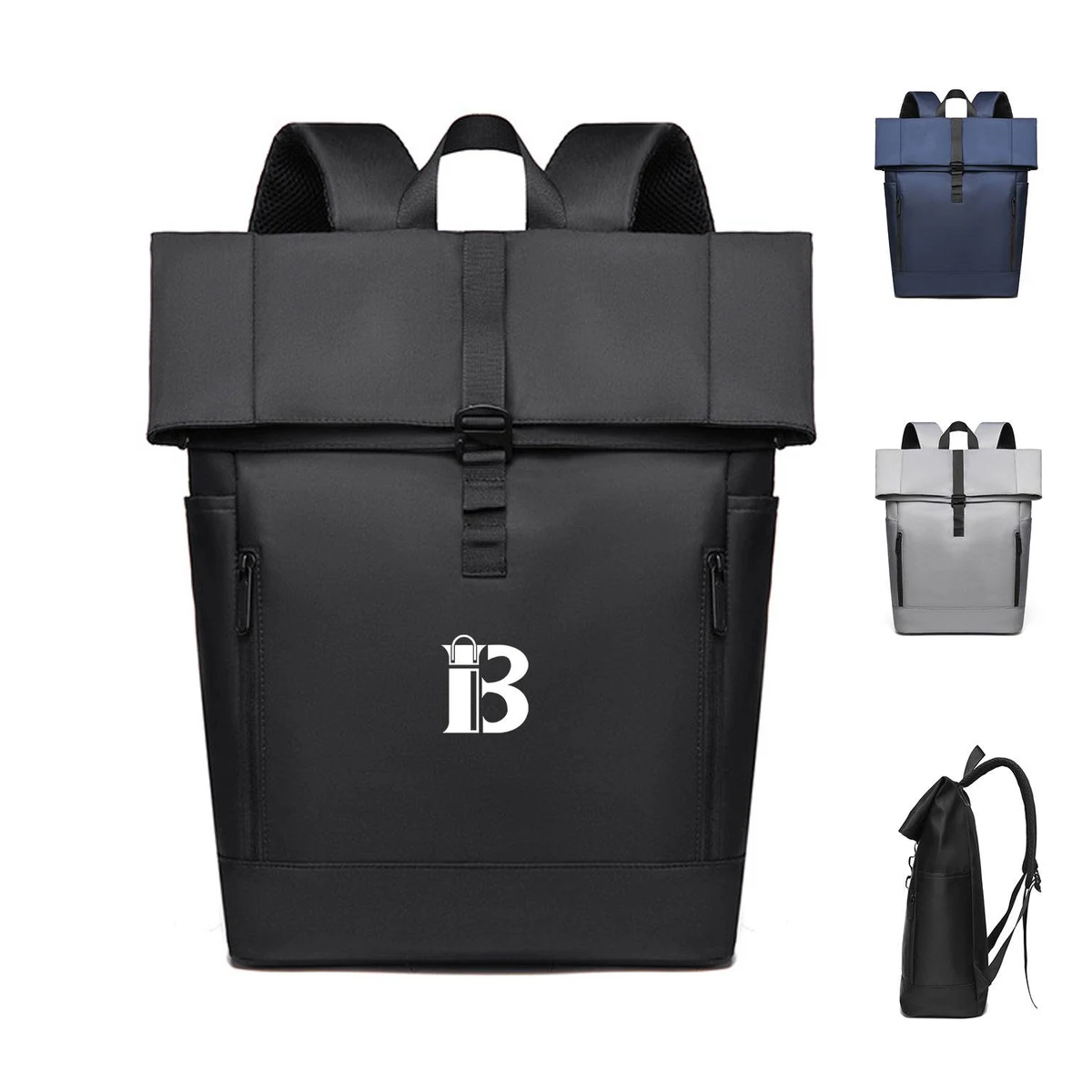Business and leisure bag roll-top cover backpack 1
