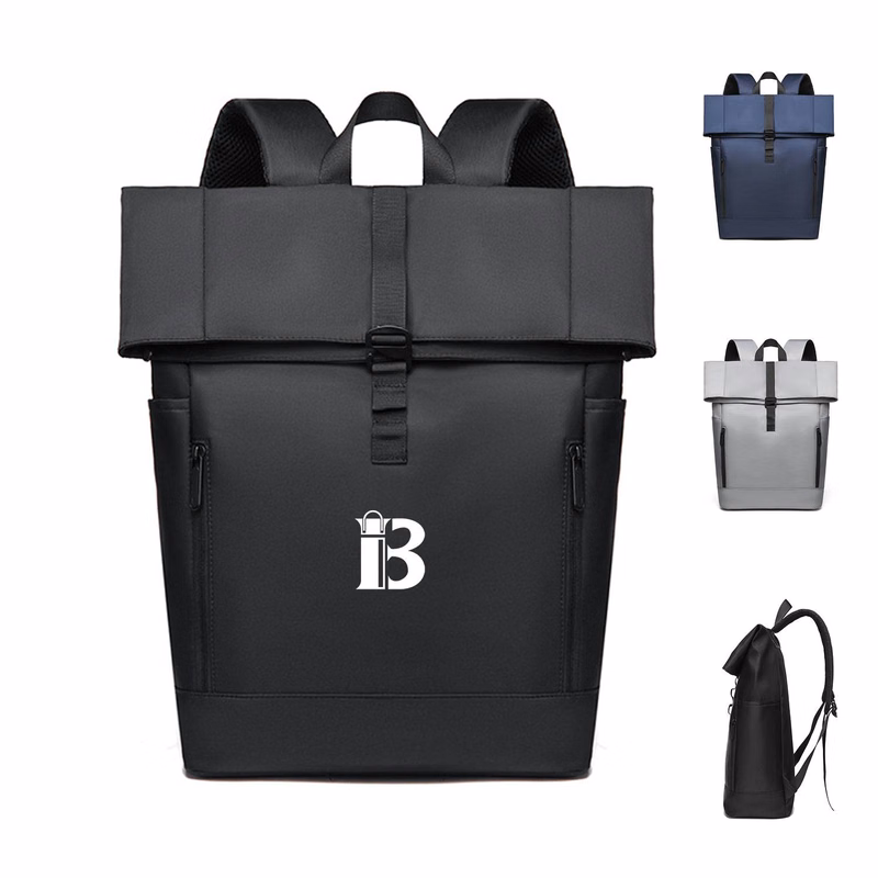 Business and leisure bag roll-top cover backpack