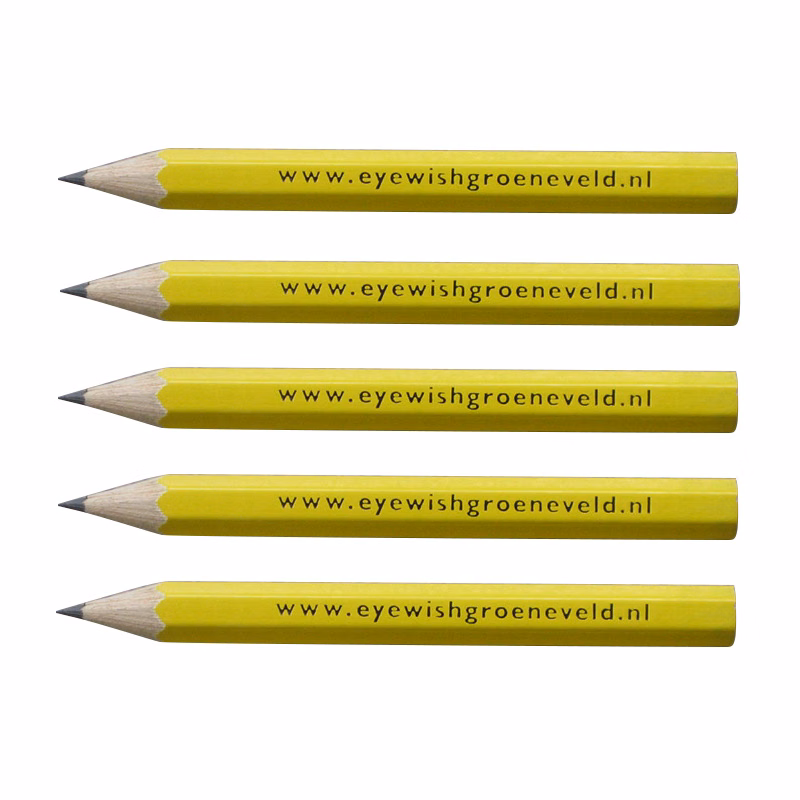 Golf Pencil with Eraser Hex & Round Shape