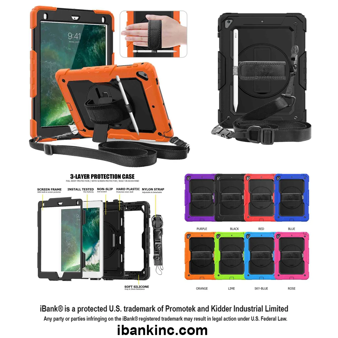iBank ® iPad 10.2" Shockproof Case compatible with 9th/8th/7th 2021-2019 1