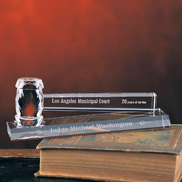 GAVEL OPTICAL CRYSTAL