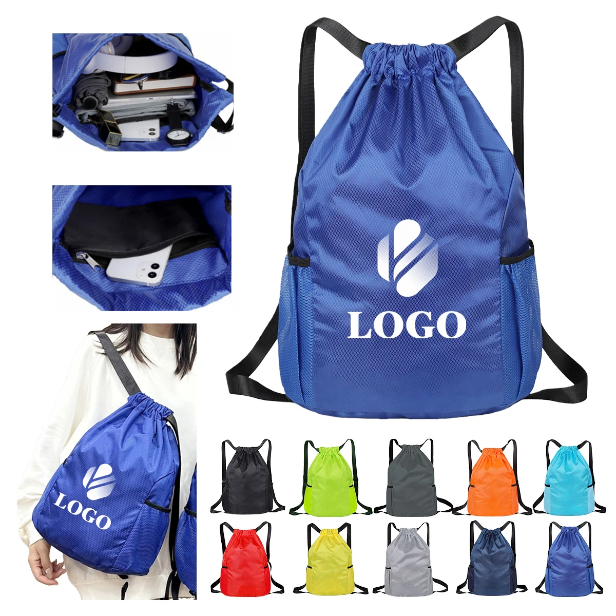 Large-Capacity Drawstring Backpack 1