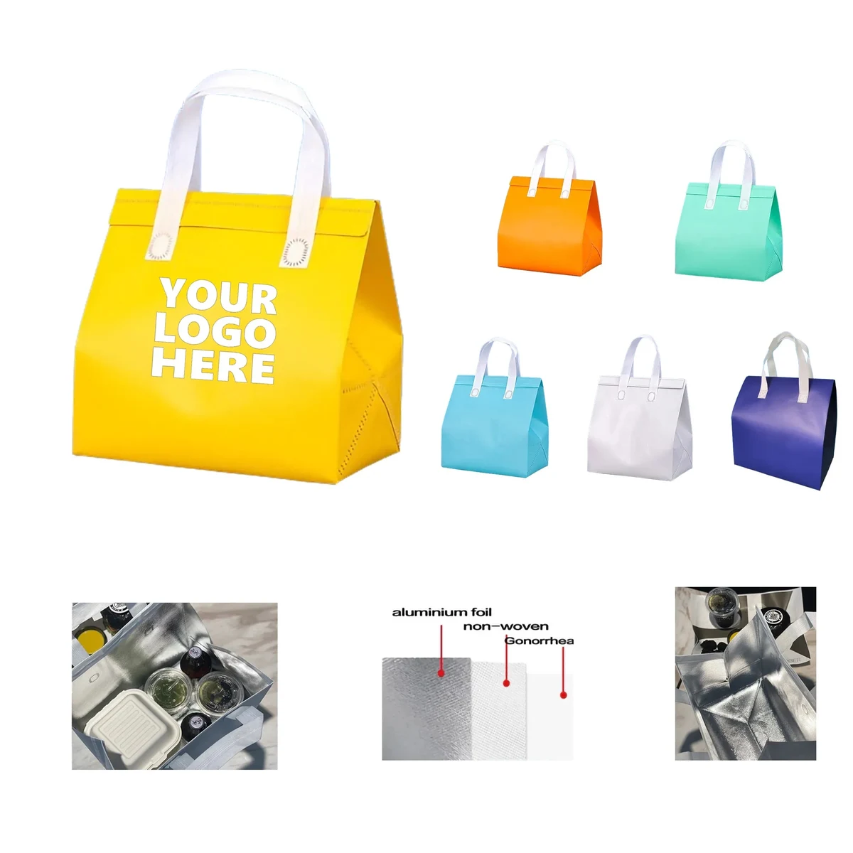 Laminated Non-woven Protable Cooler Insulation Bag MOQ50 1
