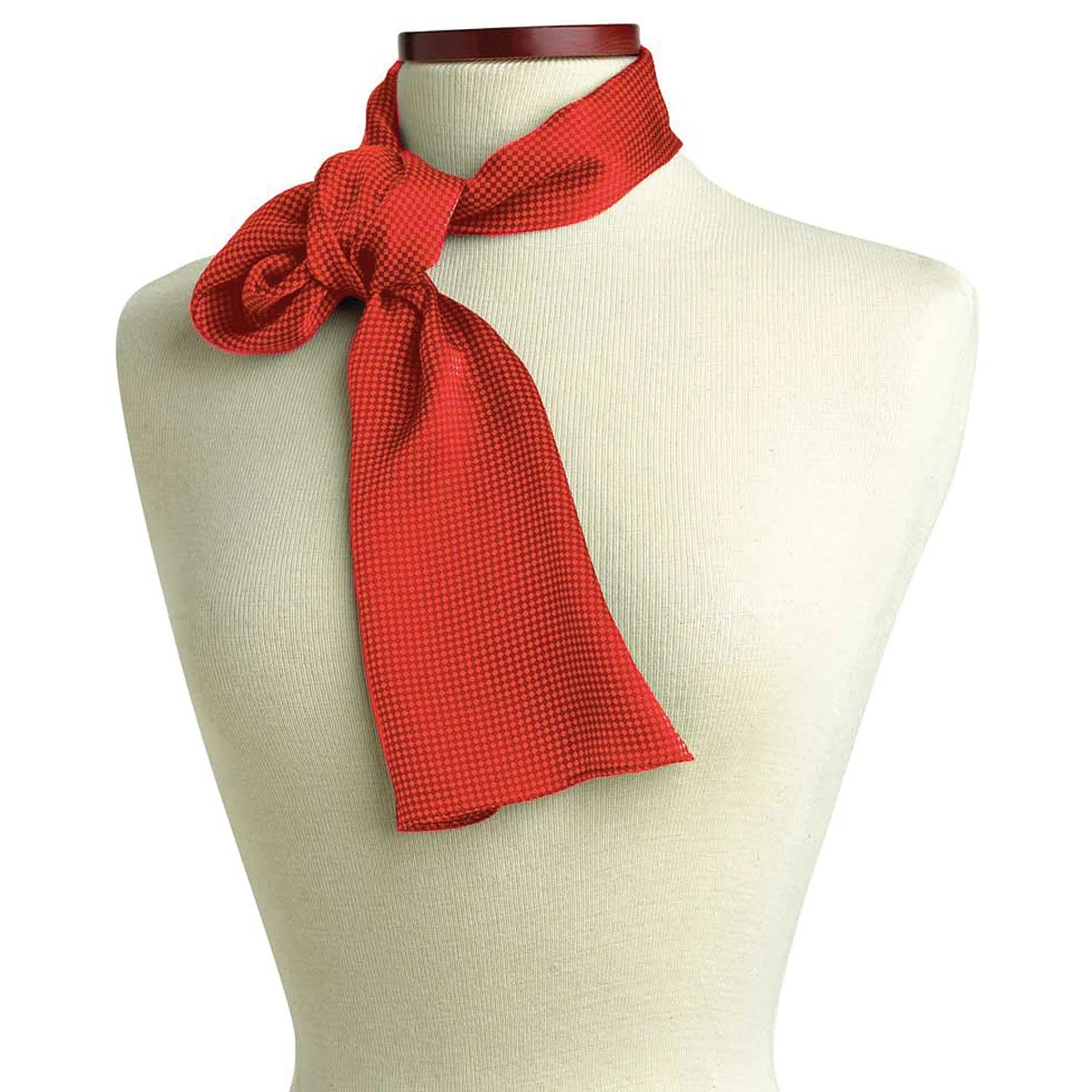 Orange Carlton Silk Scarf 21" x 21" 1