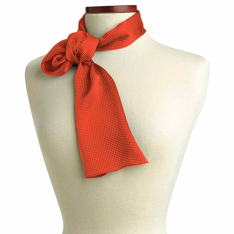 Orange Carlton Silk Scarf 21" x 21"