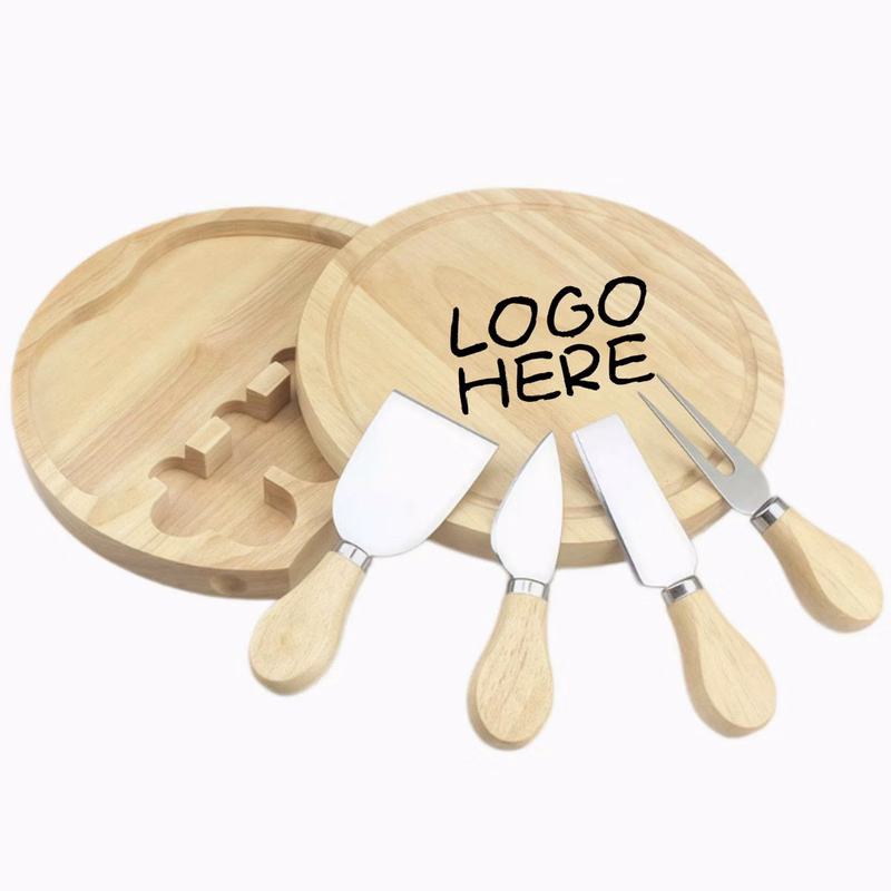 Four?Piece Cheese Knife Set Presented In Wood Box