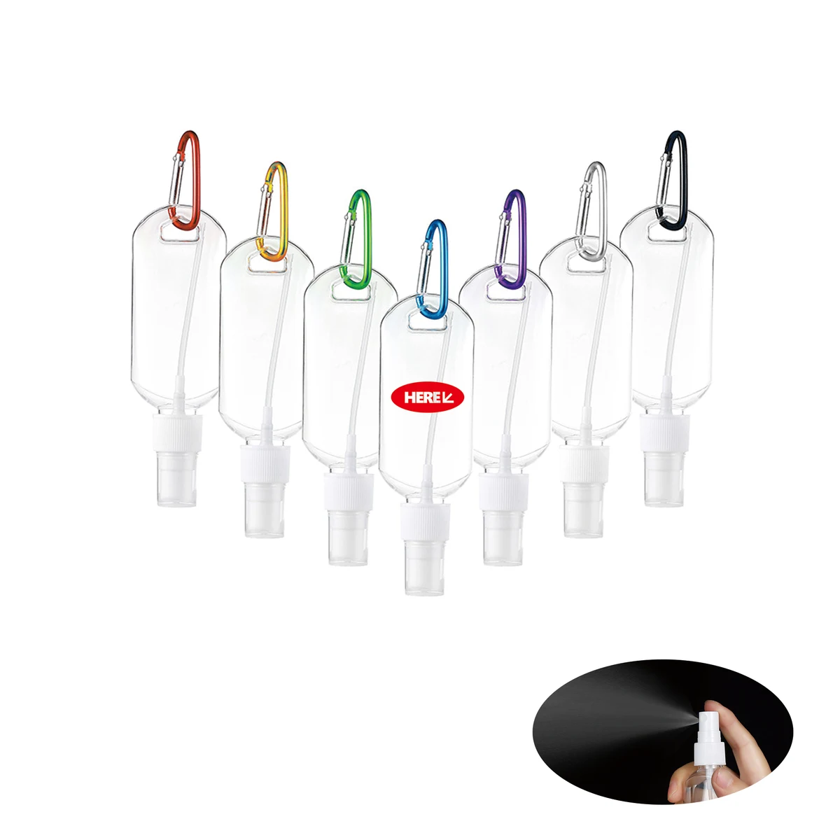 50ml Spray Bottle with Keychain 1