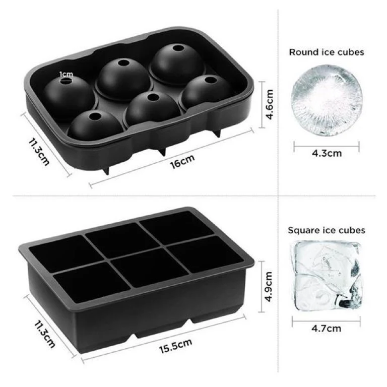 Ice Cube& Ball Trays Silicone 1