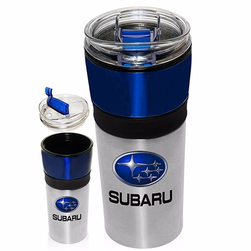 16 oz Stainless Steel Travel Mug w/ Plastic Interior