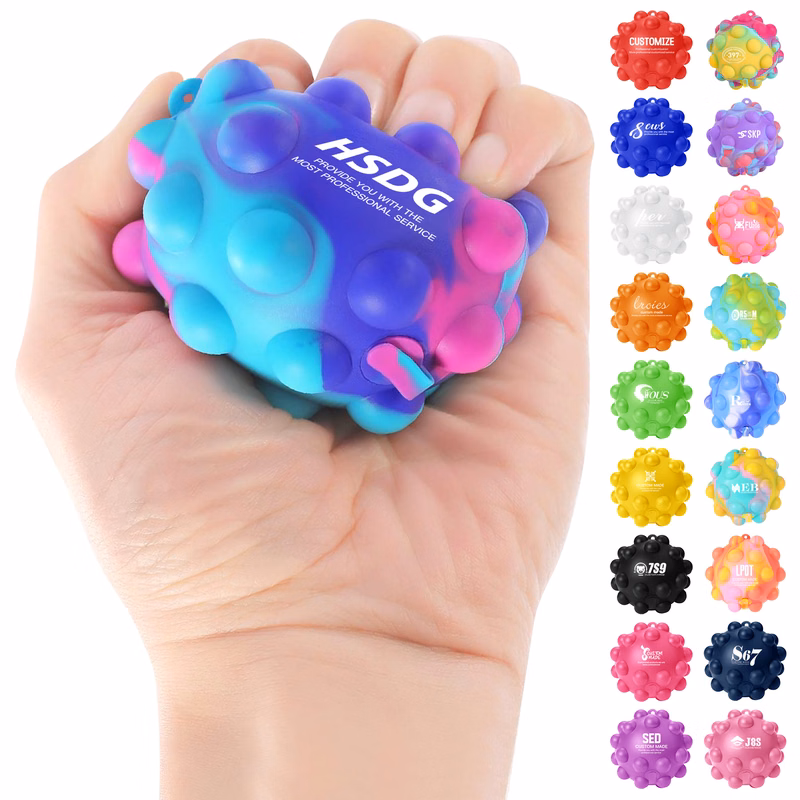 Inflatable Silicone Push Pop Stress Reliever Ball