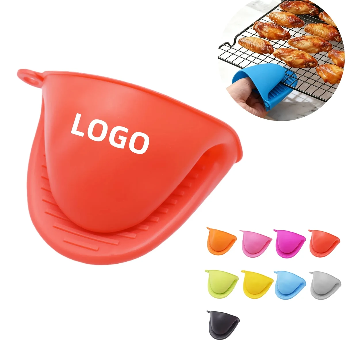Silicone Oven Mitts Heat Resistant Kitchen Grips Gloves 1