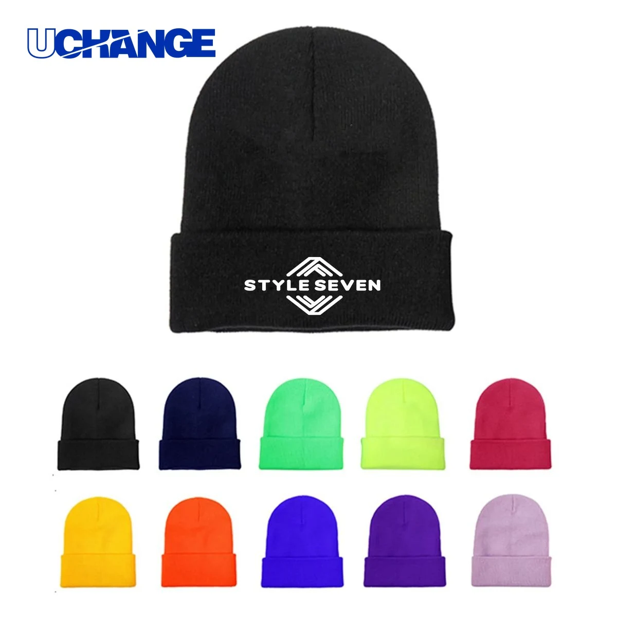 Ribbed Cuff Knit Cap 1