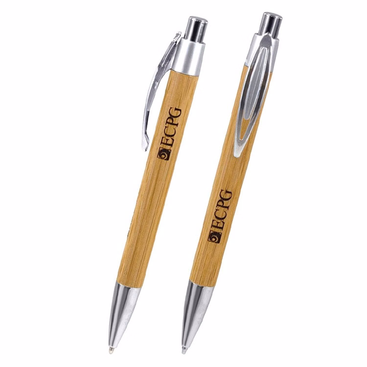 Palisade Bamboo Click Action Ballpoint Pen