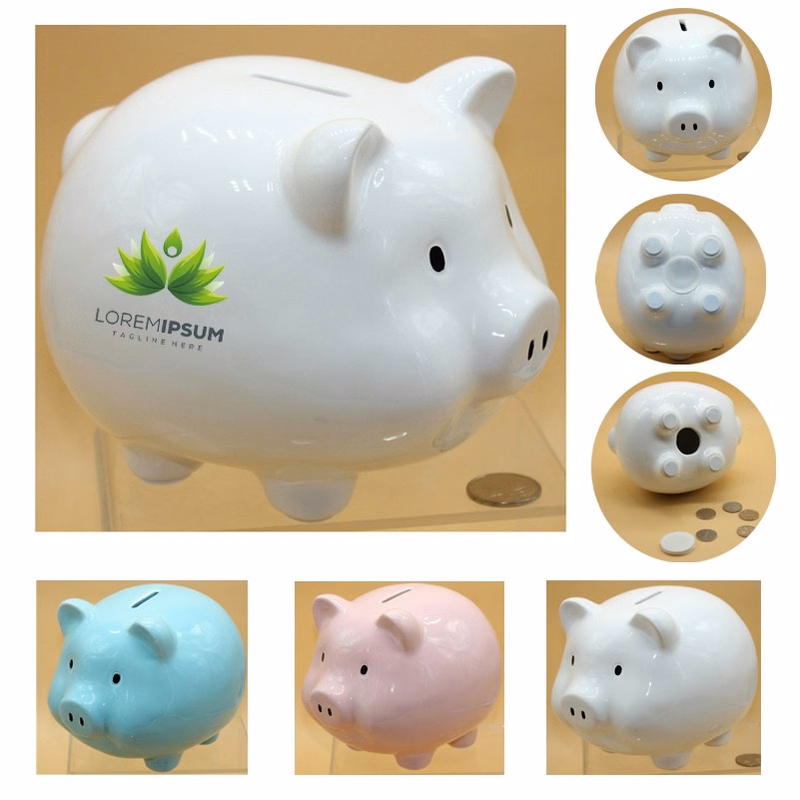 Ceramic Pig Piggy Bank Cute Coin Piggy Bank