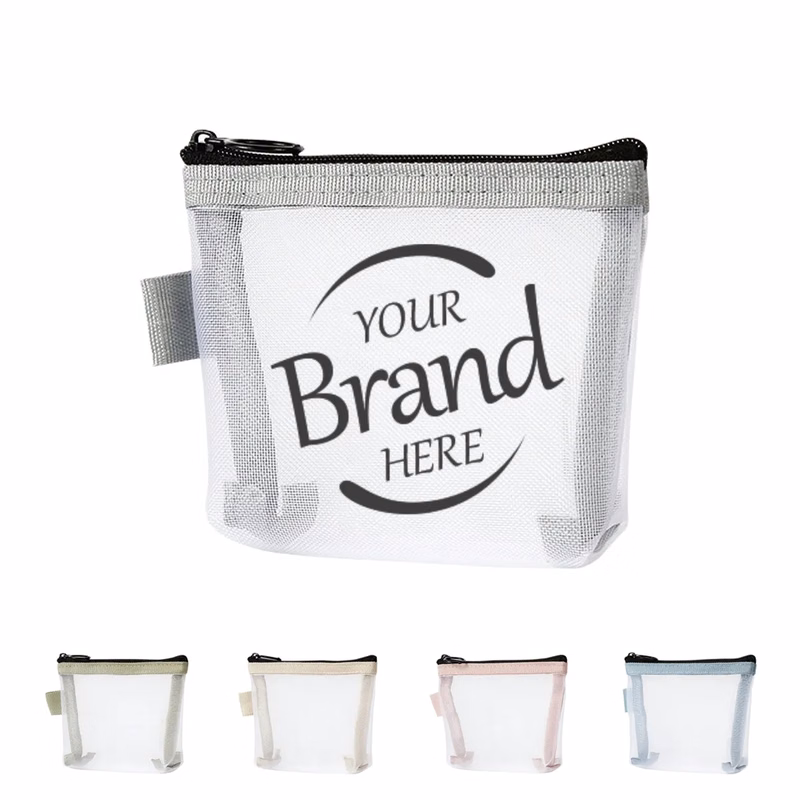 Mesh Zipper Cosmetic Bag