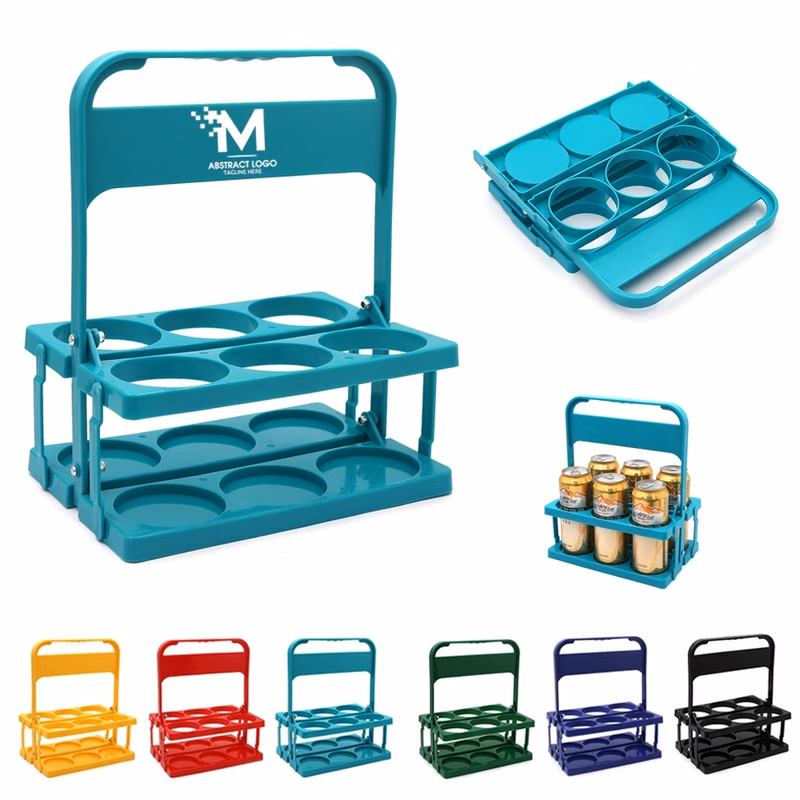 Foldable Plastic Drink Carrier with Handle