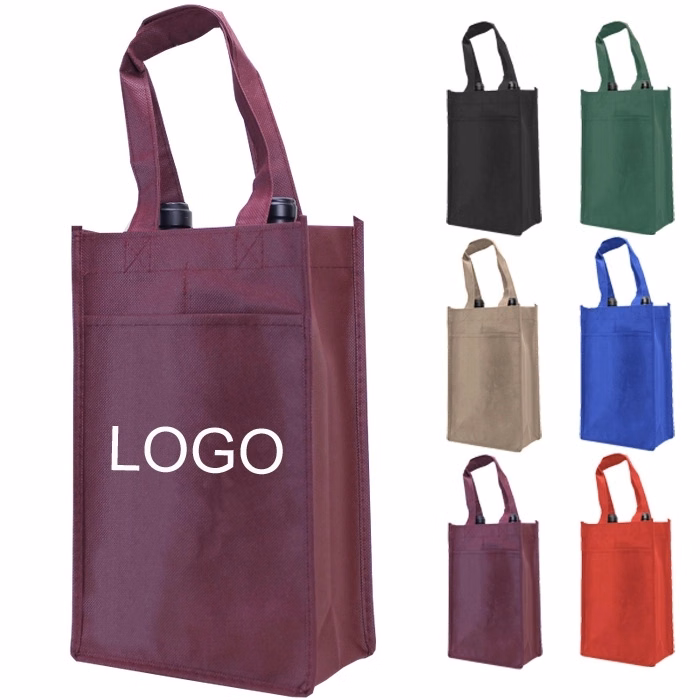 2 Bottle Non-Woven Wine Tote Bag