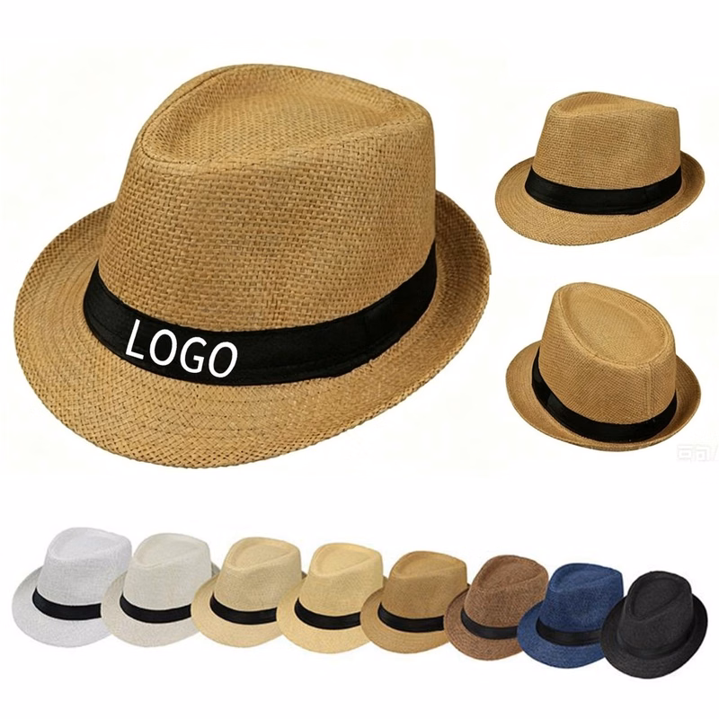 MOQ30 Paper Straw Woven British Fedora Hat