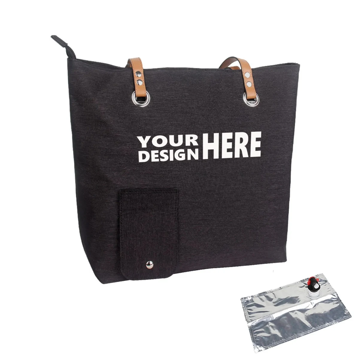 Tote Bag with Insulated Beverage Compartment 1