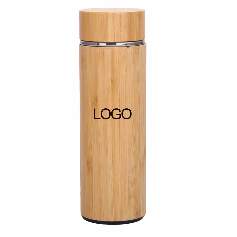 16 OZ Vacuum Sealed Bamboo Bottle