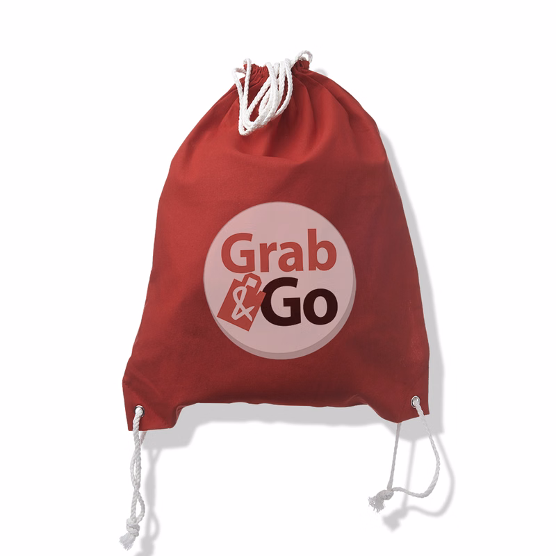 Cotton Drawstring Backpack - 14" W x 17" H